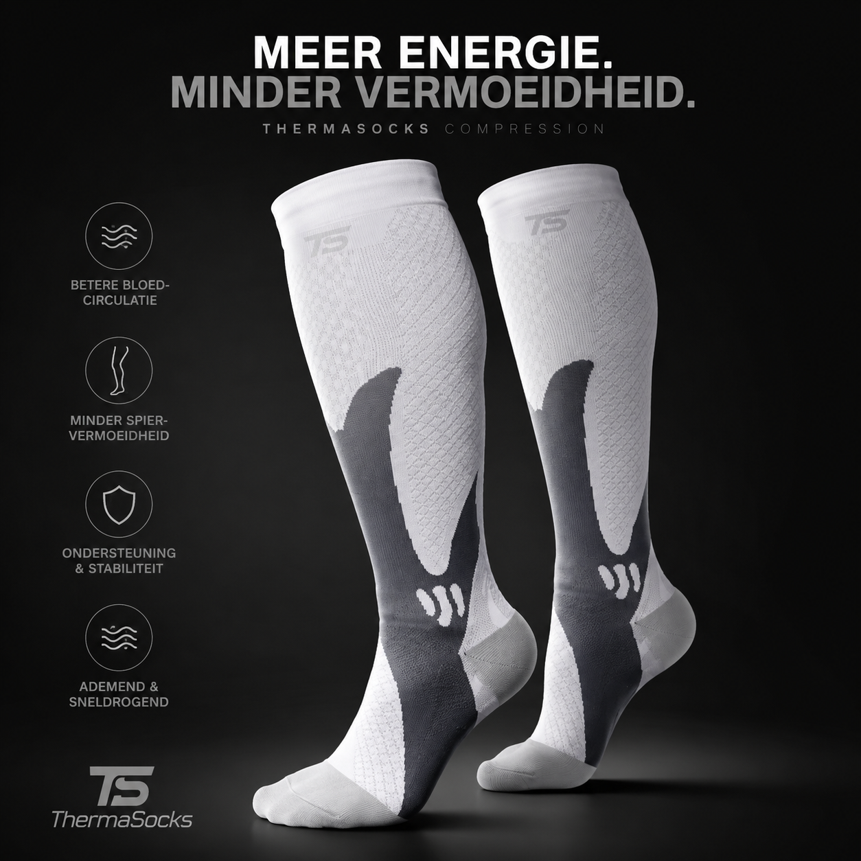 ThermaSocks - Compressie sokken - Pijn vrij wandelen